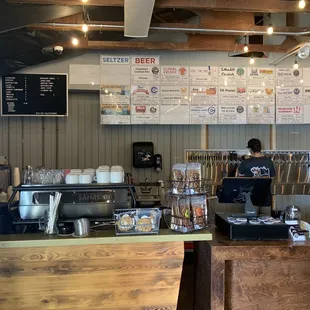 a man working in a coffee shop