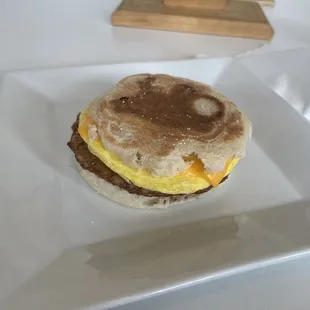 Sausage breakfast sandwich