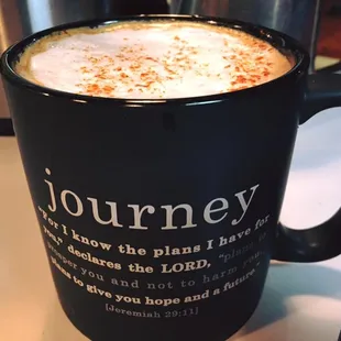 Jeremiah 29:11 with a Cayenne Mocha