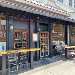 Outdoor seating is nice during cooler weather.