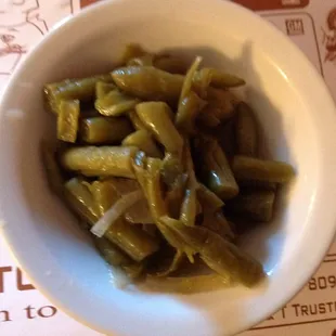 Green beans and onions
