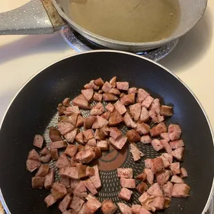 Browned in skillet for better bite and texture