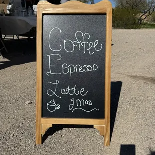 a chalk board with a message on it