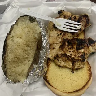 Grilled chicken sandwich.