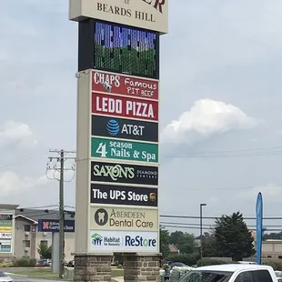 Many strip malls in the area, eyes peeled for this one.