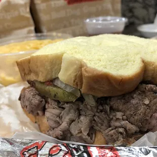 Pit beef with peppers