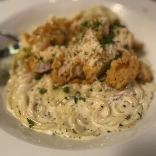 Crispy Chicken Alfredo