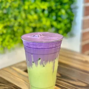 Ube Foam Matcha Latte