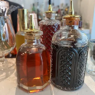 a variety of bottles of liquor