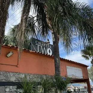 Outside from the side of cafe parking lot