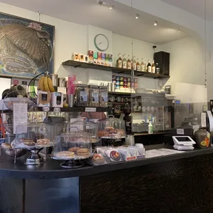 a coffee shop counter