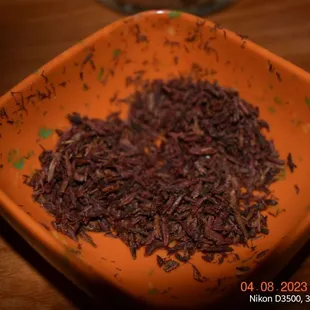 Dried and crushed grasshopper  (it&apos;s in the restaurants&apos; name)