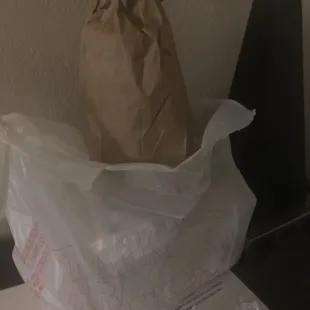 This is how much food they stuffed into one bag.