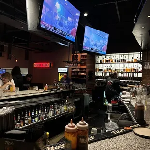 The bar...