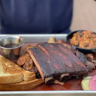 a tray of food
