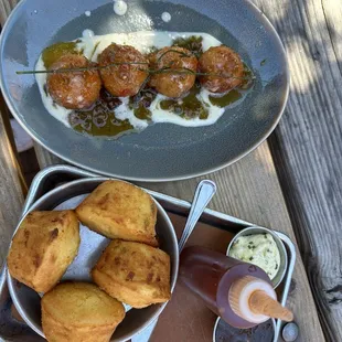 Delicious apps! Cornbread Muffins Cheesy Hushpuppies