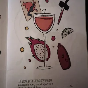 Drink menu