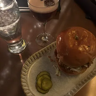 Chicken sammy and G mocktail