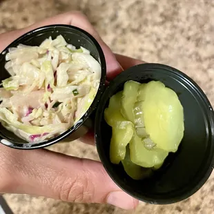 Side of slaw Extra pickles