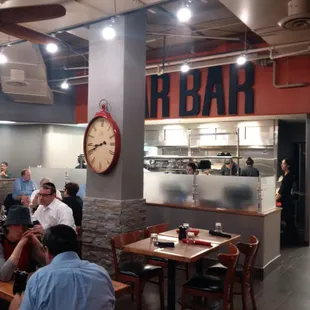 A view of the restaurant from the bar