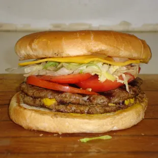 Double meat double cheese Char Burger!