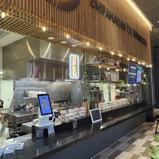 interior, sushi and sashimi