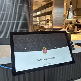 You order at the kiosk