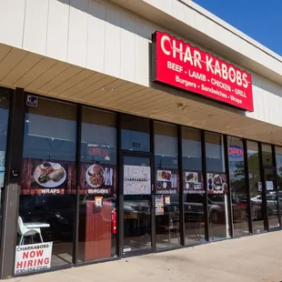 the front of the restaurant