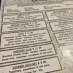 the menu