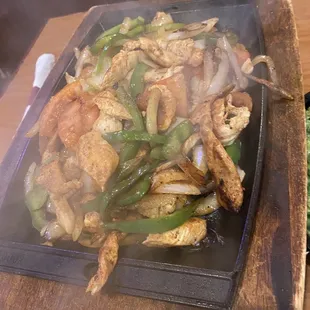 Chicken fajitas for 2