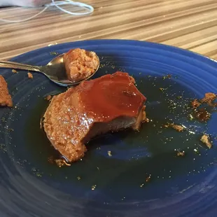 Flan. Supposedly made each day in house. I've never seen brown flan. Crumbly, not smooth. Flan fail.