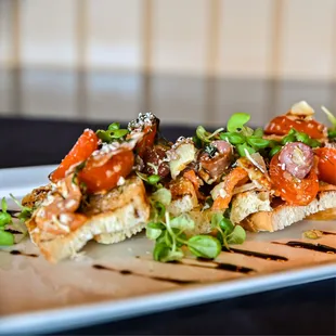 a close up of a plate of food