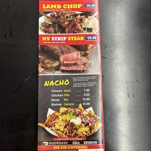 Nacho menu