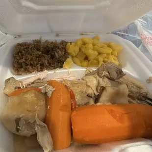 Chicken Stew Special W/fried rice and mac &amp; cheese