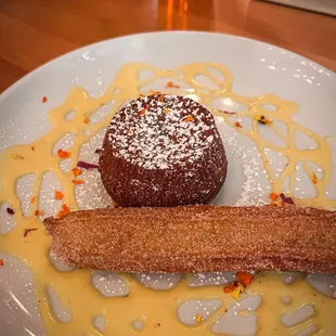 Lava cake and churro