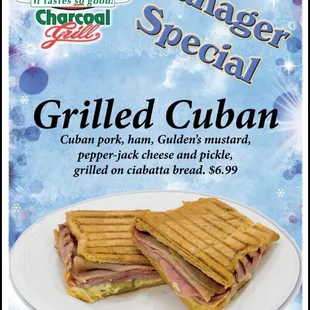 grilled cuban sandwich on a plate