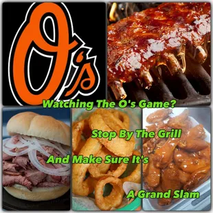 a collage of different foods