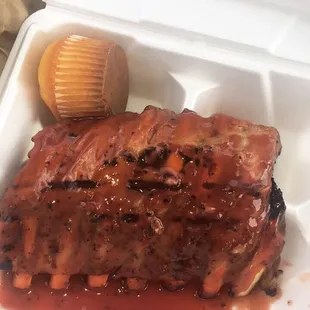 1/2 a slab of baby back ribs entree.... delicious