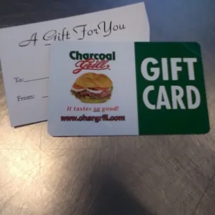 Come get your gift cards! They make great Christmas gifts!