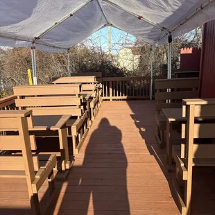 Covered outdoor seating