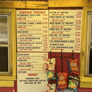 Updated Menu Prices