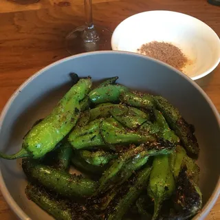 Coal-Roasted Shishito Peppers