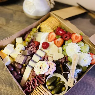 a box of charcuterie