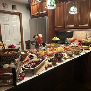 Holiday Party charcuterie grazing tables.