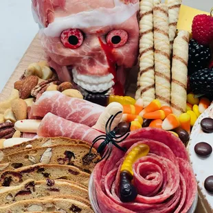 Don't waste time with standard treats for your Halloween gathering, contact Us for your death defying Charcuterie Board