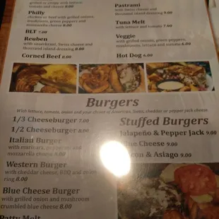 the menu
