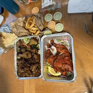 1/2 Chicken Only (All Dark Meat) Kabob Combo (choice of 2)