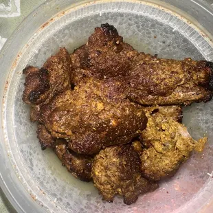 10/10 Prime Rib Eye Steak Kabob Skewer the pics serve no justice mmm delicious..add white or Peri sauce