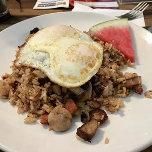 Fried rice again featuring linguiça