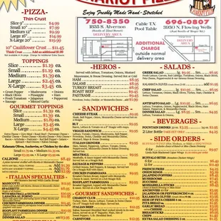 Full Menu